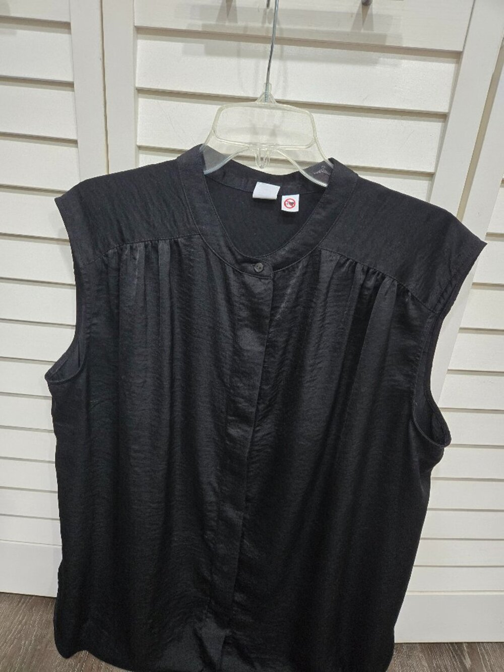 Black blouse, size OX, Elegant, sleeveless